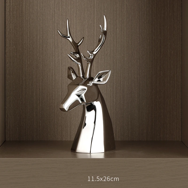 Nordic Home Art Ornaments Animal Figurines Creative Lucky Deer Porch Wine Cabinet Decor