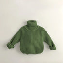 Spring Autumn Turtleneck Girls Cotton Knitted Sweater Pullover Children's Baby Clothes