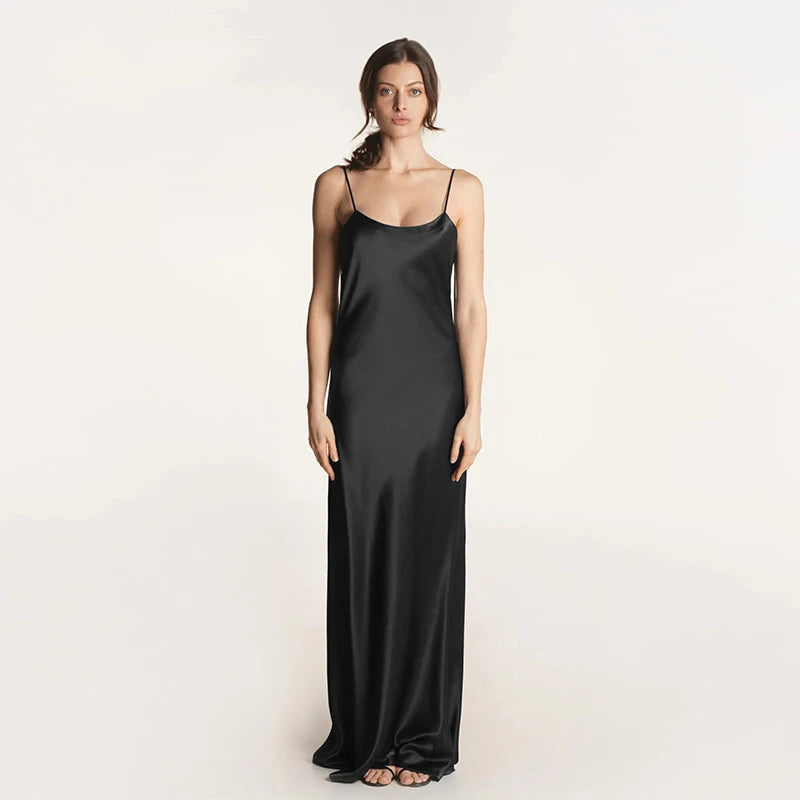 Maxi Dress Silk Luxurious Women Evening Dresses Women Summer Dress