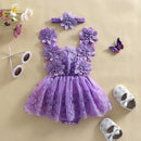 Newborn Baby Girl Romper Dress Infant Sleeveless Lace Floral Romper Bodysuit Baby Girl Summer Clothes Outfits