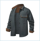 Men's Autumn Casual Plaid Button Long Sleeve Coat Urban Flannel Shirt Top