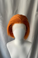 Short Bob Cut Cosplay Wigs for Men Light Orange Women Free Part Wig Glueless 13x4 Wig Natural Hairline 150%