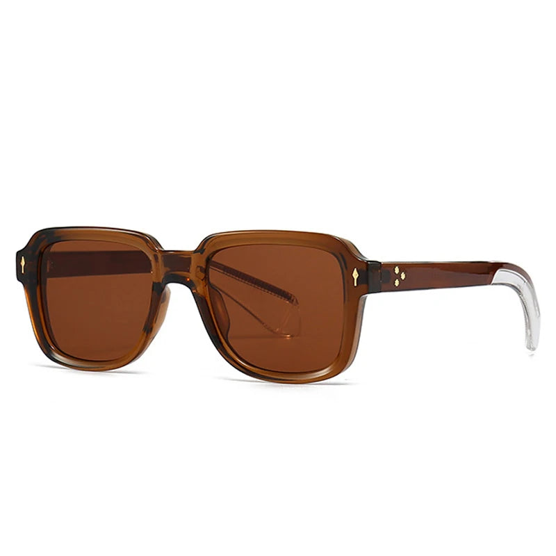 Sunglasses Women Square Gradient Shades UV400 Retro Rivets Men Sun Glasses