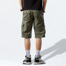 Men Summer Cotton Cargo Shorts Mens Classic Casual Tactical Shorts Pants