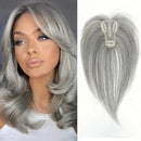 Women with Bangs Covering Their White Hair and a Thin Invisible Replacement Piece for Their Hair