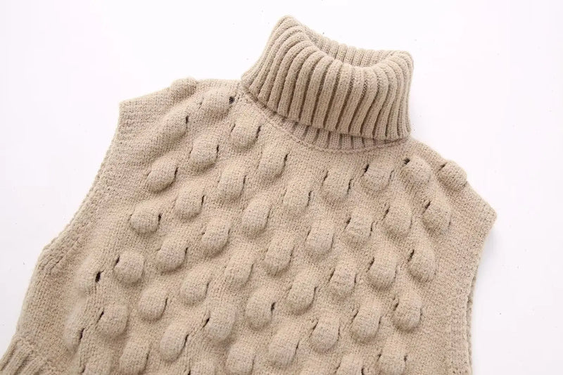 Autumn Women's Cropped Knitting Vest Female Sleeveless Warm Sweater Vests For Women Streetwear Pullover Tops