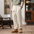 New Men Cargo Trousers Pant Men Pure Cotton Loose Casual Retro Suit Pants for Man