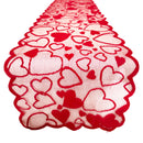 Valentine's Day Love Lace Table Flag Placemat Set Wedding Bottle Festive Tablecloth Home Decoration