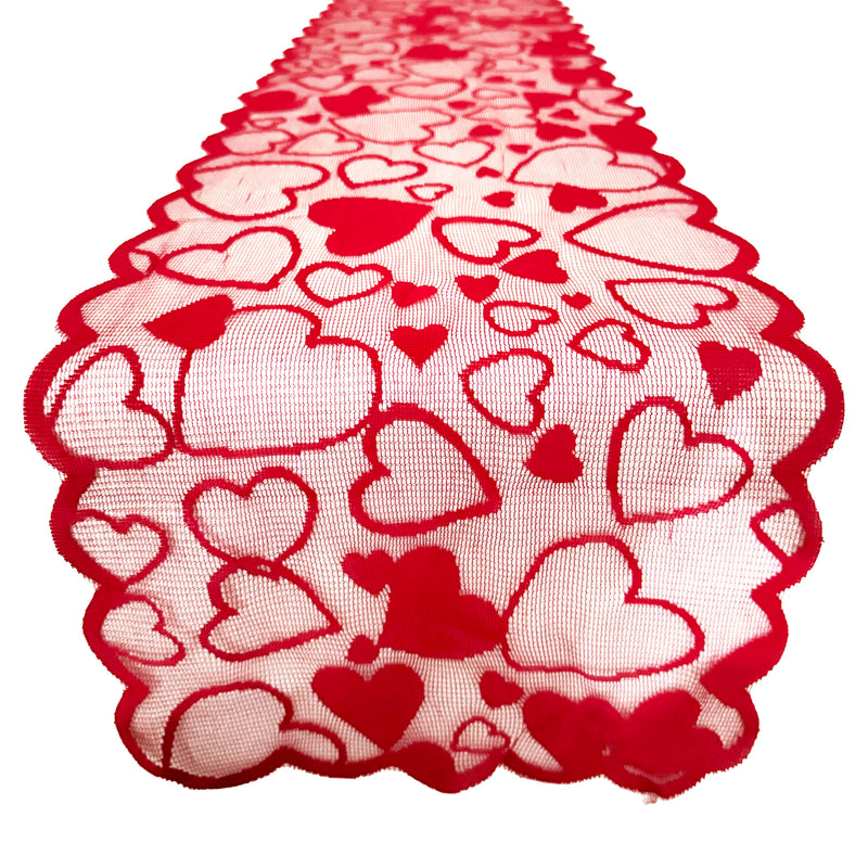 Valentine's Day Love Lace Table Flag Placemat Set Wedding Bottle Festive Tablecloth Home Decoration