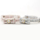 Pearl Bow Pet Collars Adjustable Dog Collar Poodle Pomeranian Terrier Dogs Accessories Safety Buckle Cat Collar