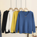 Sweater Women Spring Small Label On The Neckline Knit Jumper Slim Bottoming Pullover Oversize Curve Clothes