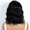 Highlight Blonde Human Hair Wigs 16“ Long Wavy Bob Side Part Lace Front For Women Hair Glueless Wigs