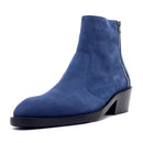 Heel Boots Nubuck Three Zipper Thick Bottom Height Increase Men's Motorcycle Chelsea Ankle Boots