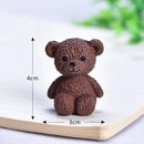 Resin Kawaii Bear Figurines Miniature Craft Fairy Garden Ornament Miniature Dollhouse Home Decoration Accessories