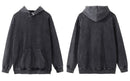 Mens Hoodie Sweatshirt Grunge Streetwear Wash Hooded Pullover Heavy Cotton High Street