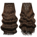 Wave Clip in Hair Extensions  22 inches 4 pcs/lot  220g Soft Natural Heat Resistant Fiber Clip Hair
