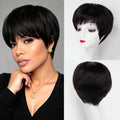 Pixie Cut Human Hair Wigs For Women In Straight Pixie Cut Wig European Human Hair Full Lace
