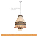Boho Cotton Rope Pendant Light Tassels Hanging Lamp Bohemian Ceiling Hanging Lamp Room Decor
