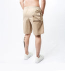Men's summer elastic drawstring waistband casual solid thin shorts