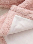Baby Girl Autumn and Winter Cute Warm Comfortable Fluffy Coat Casual Sweet Plush Thick Jacket