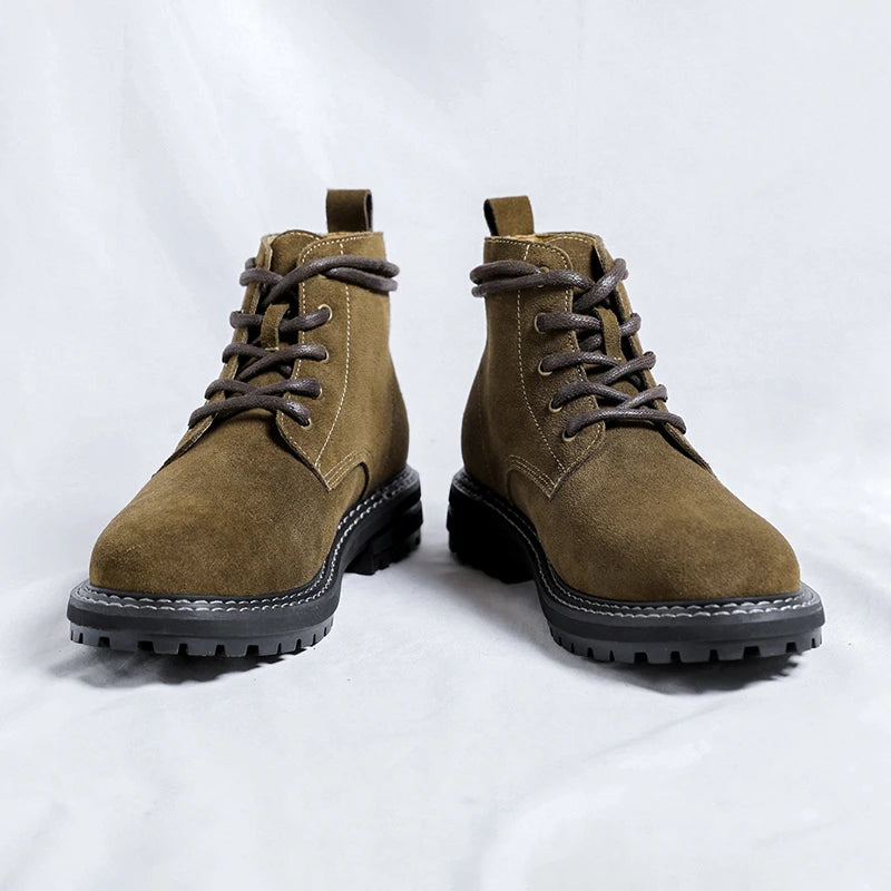 Boots Men Suede British Style Comfortable Boots Leather