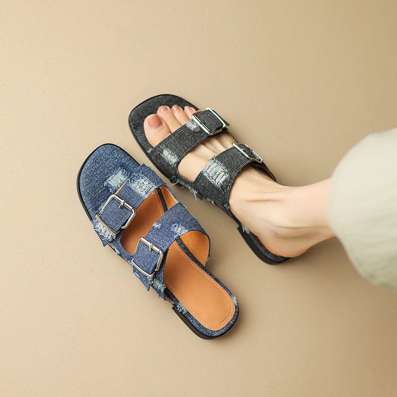Designer Slippers Ladies Flat With Heels Casual Slippers Women's Summer Slippers