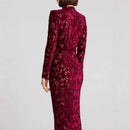 Red lace dress on a plain background, Obroi
