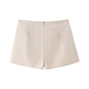 Women Elegant Puff Pleated Shirts Mini Dress Short Two Piece Skirt Set Loose Casual Women Tops