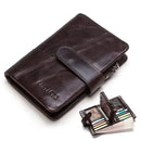 Genuine Leather Men Short Wallets Hasp Purse Retro Male Mini Wallets