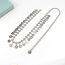 Cross border Retro Disc Tassel Coin Waist Chain Women Decorative Belt for Dress