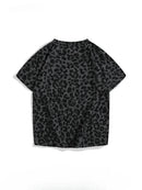 Men's Ripped Hole Leopard Summer Personalized Handsome Loose Casual Top