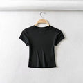 Summer Women T-shirt Slim Skinny Crop Tops
