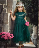 Bohemia Summer Dress For Girls Tulle Lace Sleeveless Princess Flower Girls Wedding Birthday Ball Gown Party Dresses Clothes