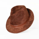 Men top hat made of genuine leather retro French spring and autumn