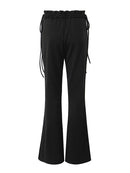 Women Autumn Streetwear Style Low Waist Flared Pants Chic Elastic Waist Long Pant Casual Trousers