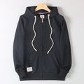 Autumn Winter Retro Thick Embroidery Hooded Hoodies Men's Cardigan Casual