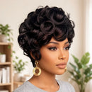 Woman with styled hair in an indoor setting with plants, Obroi