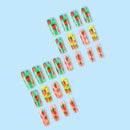 24pcs Summer False Nails Sweet Strawberry Fruit Nails Tips Wearable Detachable Press on Nails