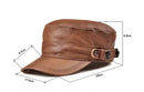 Winter Men Genuine Leather European/American Streetwear Baseball cap Fitted