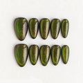 10pcs Handmade Pink Cat Eye Press On Nails Almond short Glossy Handmade Fake Nails Shimmer False Nail Spring nails