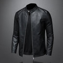 Spring Autumn Leather Jacket Men Motorcycle Causal Coat Men Moto Biker Leather Coat