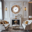 Wall Clock Large Diamond Crystal Living Room Kitchen Bedroom Hall Clock with Roman Numerals