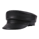 Genuine Leather Men's Cap Real Flat-top Duckbill Hat British Army Cap Classic Single Hat