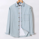 Men's Casual Denim Shirt Long Sleeve Soft Spring Autumn Jeans Shirt