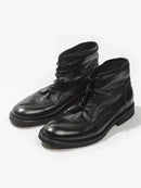 Mens Genuine Leather Motorcycle Boots Casual High Top Shoes Autumn Ankle Boots Men