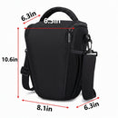Black shoulder bag with measurements on a white background, Obroi