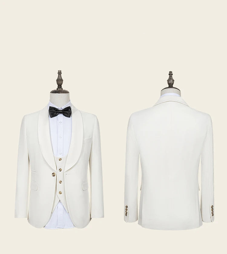 Elegant evening gown Tuxedo Prom man Suit Party Dress Slim fit casual suit wedding three-piece