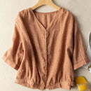 Lightweight Shirt Women Simple Literary Retro Coat Summer Lightweight Women Loose Top