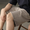Summer Retro Knitted Shorts Men's Straight Washed Pure Cotton Drawstring Loose Sports Shorts