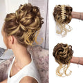 Messy Bun Hair Piece Tousled Hair Extensions With Claw Clip Curly Hair Bun Scrunchie for Women Girls